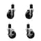 Service Caster 4'' Soft Rubber Wheel Swivel 1-3/4'' Expanding Stem Caster Set 2 Brakes, 4PK SCC-EX20S414-SRS-2-TLB-2-134 - alternate 1